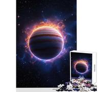 Jupiter with Energy Field in Space Jigsaw Puzzles 1000 Pieces for Adults Peaceful Calm Stress Relief Mindful Peaceful Leisure Game (50X75cm)