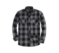 JupiterSecret Mens Flannel Shirt Classic Checked Shirt Mens Casual Button-Down Shirts Long Sleeve for Daily Wear Grey