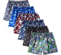 JupiterSecret Mens Satin Boxer Shorts Underwear Multipack, Silk Feeling Sleep Shorts with Button Fly, Silky Pajama Bottoms for Men Multicolor