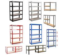 Jupitor Shelving Units Storage Garage: 5 Tier 150cm x 75cm x 30cm Multipurpose Heavy Duty (175KG Per Shelf) 875KG Capacity Racking Shelves for Warehouse Shed Office Greenhouse Gal