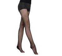 Juplizy Professional Latin Dance Fishnet Tights Hard Mesh Stocking for Women Girls, Black