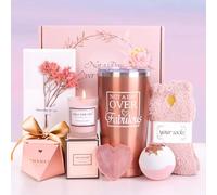 JUPOZOP Gifts for Women,Birthday Gifts for Women self Care Relaxing Spa Gift Baskets for Women Gifts for Mom, Wife, Sisters, Best Friends Unique Wine Tumbler Gifts