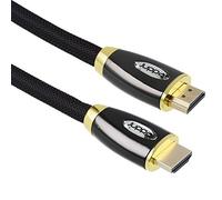 Juppa® PRO-BLACK HDMI 2.0/2.0a Certified High-Speed Cable with Ethernet, ARC and CEC, HDR, Nylon Braided, 24k Gold Plugs - 4K 2160p @60Hz 18 Gbps 26AWG - 2M