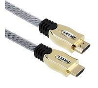Juppa® PRO-GOLD HDMI 2.0/2.0a Certified High-Speed Cable with Ethernet, (ARC) and CEC, Nylon Braided, 24k Gold Plugs - Deep Colour 4K 2160p @60Hz 18 Gbps 30AWG - 2M