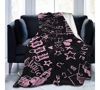 Jupsero Bed Blankets Lil Blanket Peep Rapper Flannel Blanket Hippie Psychedelic Art 3D Printed Soft Shaggy Throw Blanket All Season Warm Blanket for Couch Sofa Bedroom Decoration 80"x60"