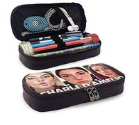 Jupsero Charli Damelio Leather Pencil Case Pencil Bag Pouch with Zipper Pen Holder Leather for Students Businessmen and Home Work Office