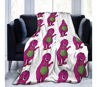 Jupsero Throw Blanket Barney The Dinosaur Ultra Soft Lightweight Blanket Flannel Throw Blanket50 X40