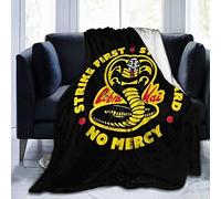 Jupsero Throw Blanket Cobra Kai Karate Kid Merchandise Retro No Mercy Graphic Flannel Fleece Blanket Ultra Soft Cozy Warm Throw for Home