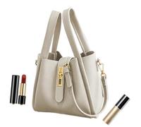 jupsjuice Bucket Bag for Women - Trendy Vintage Shopper Bag, Casual Equipment for Camping, Travel, Cycling, Walking, Park, Gym, Dating Commuting, Work, Outdoor, Offices, beige, Siehe Beschreibung