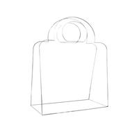 jupsjuice Clear Bags with Handles,Small Handbag Storage Box | Clear Party Gift Bags - for Wedding Birthday Valentine's Day Easter Children's Day Thanksgiving Christmas Graduation Events