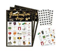 jupsjuice Graduation Bingo Game Cards - 24-Player Grad Party Favor Props,Graduation Activity Game - for Family, Friends, High School, University, College