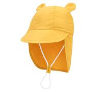 Jupsk Baby Sun Hat Toddler Bucket Hat Wide Brim Summer Beach Cap with Neck Protection UPF50for Kids Child Boys Girls 1-2 Years (Yellow)