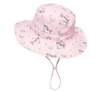 Jupsk Baby Sun Hat Toddler Summer Bucket Hat Wide Brim Beach Cap with Adjustable Chin Strap UPF50 for Kids Child Boys Girls 2-5 Years (Unicorn)