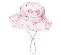Jupsk Baby Sun Hat Toddler Summer Bucket Hat Wide Brim Beach Cap with Adjustable Chin Strap UPF50 for Kids Child Boys Girls 2-5 Years (Butterfly)