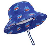 JUPSK Kids Bucket Hat, Unisex Child Summer Hat Wide Brim Sun Protection Hat, Foldable Beach Cap with Adjustable Chin Strap UPF 50+ Outdoor Play Hat for Baby Boys Girls Infant Kids Toddler