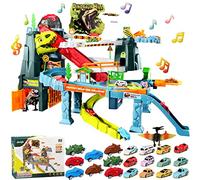 Juqic - 20 Mini Cars Set for Preschool Children, Dinosaur Puzzle for Children from 3-6 Years or Older (Dinosaur Spray)