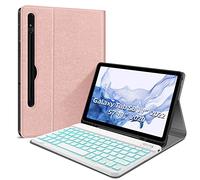 JUQITECH Backlit Keyboard Case for Samsung-Galaxy-Tab S8 S7 11 Case with 7 Color Backlit Wireless Detachable Keyboard for Galaxy Tab S8 SM-X700/X706 2022 S7 SM-T870/T875/T876 2020 11" Tablet Cover