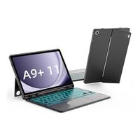 JUQITECH Trackpad Keyboard Case for Samsung Galaxy Tab A9 Plus 5G 11 Inch 2023, A9+ Tablet Protective Smart Case Kickstand Magnetic Detachable Wireless Touchpad Backlit Keyboard SM-X210/X216/X218