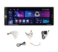 Juqoyue 1Din 6.9 Inch Car Radio 2+32G Multimedia Player GPS Navigation WIFI Carplay Android Auto FM/RDS Mirror Link Car Audio