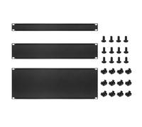 Juqoyue 3 Pcs 1U 2U 4U Blank Panel Metal Rack Mount, Filler Panel Mount Spacer Rack Panel Kit for Enclosure Server Rack Cabinet