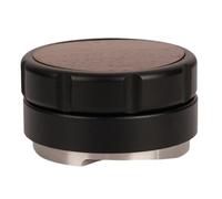 Juqoyue 304 Stainless Steel Espresso Powder Distributor Coffee Distributor Tamper Walnut Cover Coffee Leveler Adjustable Depth Espresso Hand Tampers Black Self-Unloading Coffee Powder Distributor Blac