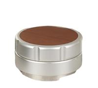 Juqoyue 304Stainless Steel Espresso Powder Distributor Walnut Cover Coffee Leveler Adjustable Depth Espresso Hand Tampers 58mm