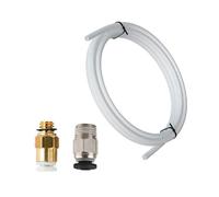 Juqoyue 3D Printer Upgrade Kit with KJH04-M6 & PC4-01 Pneumatic Connectors 1M PTFE Tube for 1.75mm Bowden Extruder White