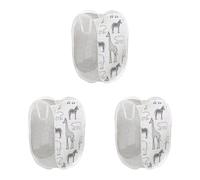 Juqoyue 3pcs Cartoon Foldable Laundry Basket Mesh Toy Storage Bin for Kids 30x30x48cm White