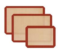 Juqoyue 3PCS Silicone Baking Mat Reusable Baking Mat Non-Stick for Baking Oven Baking Sheet for Making Cookies Macaroons A