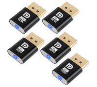 Juqoyue 4K Displayport Dummy Plug DP Virtual Display Adapter DP Dummy Plug EDID Headless Ghost Emulator Accessories For PC 5Pcs