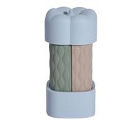 Juqoyue 4pcs Portable Silicone Leak Proof Bottle Set - Refillable, Squeezable Liquid Containers for Lotion Light Blue