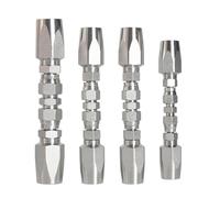 Juqoyue 4PCS Reusable Hydraulic Hose Fittings Repair Kit,1/2in3/4in Hydraulic Hose Fittings,Hydraulic Hose Field Repair Kit