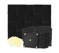 Juqoyue 52 Pack Acoustic Foam Panels 1 X 12 X 12inch Soundproofing Noise Cancelling Wedge Panels for Home Office Recoding Studio
