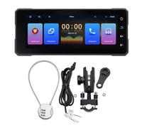 Juqoyue 6.86 Inch Motorcycle Bluetooth Portable Screen GPS Navigation IP65 Waterproof Wireless Carplay Android Auto MP5 Player