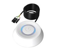 Juqoyue Computer Desktop Switch 1.8m PC Motherboard External Start Power LED Lights Button Extension Cable Round Startup Switch B
