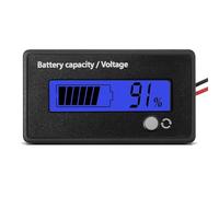 Juqoyue DC 12V-72V Lead Acid Lithium Battery Capacity Voltage Meter Battery Indicator Monitors Blue Screen