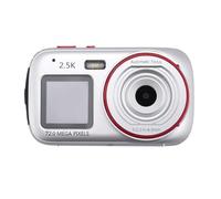 Juqoyue Digital Camera 16x Zoom Dual Screen 72MP HD Camera with MP3 Player Function Auto Focus Camera for Kids Silver