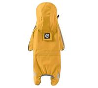 Juqoyue Dog Rain Coat Waterproof Pet Rain Jacket Hooded Raincoats Lightweights Pet Rain Jacket Clothes 4 Legs Raincoats for Dogs