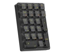 Juqoyue K21 Number Pad Bluetooth Mechanical Keyboard RGB 21Keys Transparent Photoshop Accounting Numpad Gaming Keyboard Black