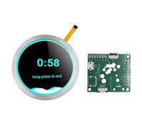 Juqoyue Smart Home ESP32 S3 Development Board WiFi Bluetooth 2.1 Inch 480x480 Round Push Knob IPS LCD TFT Display Module, Silver
