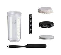 Juqoyue Sourdough Kit, Sourdough Bread Glass Jars Airtight Jars 1000ml