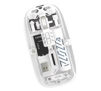 Juqoyue Transparent Wireless Mouse Dual Mode 2.4G Bluetooth Rechargeable Mouse Noiseless Cordless Computer Mice for PC Laptop A
