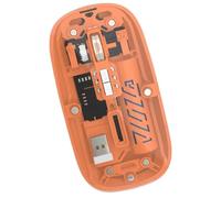Juqoyue Transparent Wireless Mouse Dual Mode 2.4G Bluetooth Rechargeable Mouse Noiseless Cordless Computer Mice for PC Laptop B