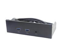 Juqoyue USB3.2 GEN1 Floppy Drive Slot HD-AUDIO Audio Front Panel 5.25inch Optical Front Panel Support 2x USB3.0 + 1x Audio 3.5mm