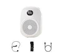 Juqoyue Wireless Voice Amplifier Multifunctional Portable Personal Voice Speaker with Microphone Display for Teachers Speech B