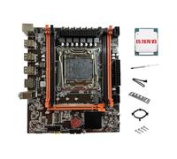 Juqoyue X99E Motherboard+E5 2676 V3 CPU+Thermal Grease PCIEX16 NVMe Gigabit LAN Card Support 4XDDR4 RECC RAM Desktop Motherboard