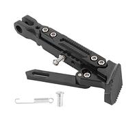 Juqrelith Adjustable Motorcycle Side Stand with CNC Aluminum Alloy, 6 - Level Height, Black - Durable Non - Slip Kickstand, Universal Fit for Secure Parking