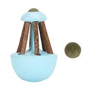 Juqrelith Catnip Toy with Chewing Teeth, Cat Training and Exercise Tool, Blue - Stress Relief, Tartar Removal, Interactive Play for Cats (Blue)