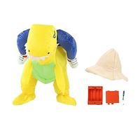 Juqrelith Dinosaur Inflatable Costume Half Body, Waterproof Polyester Fabric, Middle Child Size - Comfortable Wear, Reinforced Stitching, Fun for Parties and Outdoor Events
