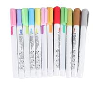 Juqrelith Double Line Outline Markers Pens, 12 Colors Set for Drawing, Calligraphy, Journal - Glitter Shine Effect, Leakproof Design, Ideal for Card Making and Art Projects